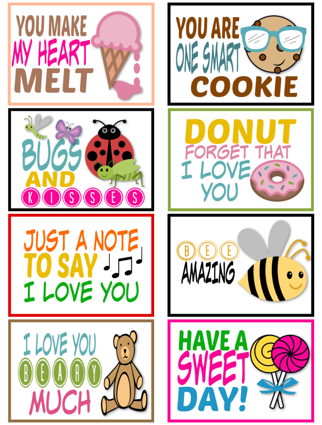 25 Free Printable Lunchbox Notes For Kids Lunchbox Notes For Kids 