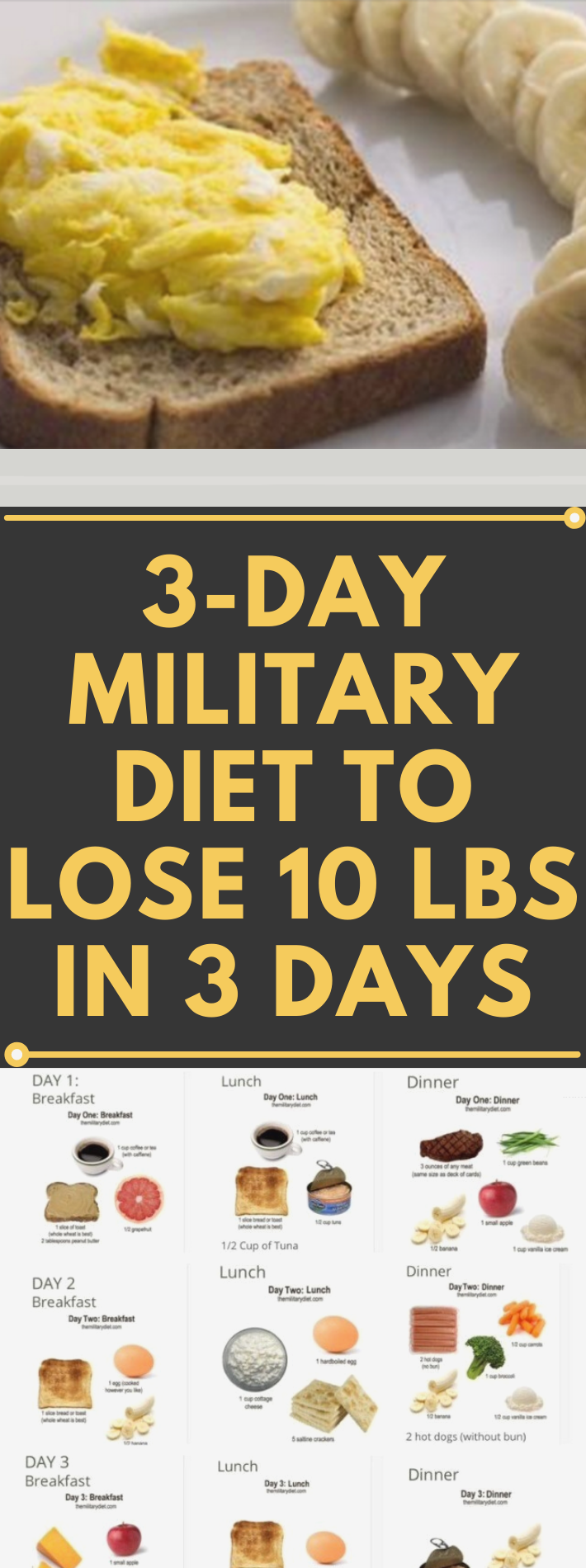 3 DAY MILITARY DIET TO LOSE 10 LBS IN 3 3 Day Military Diet Plan 10 
