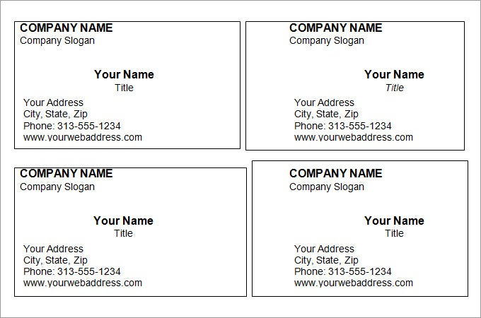 44 Free Blank Business Card Templates AI Word PSD Free Premium 