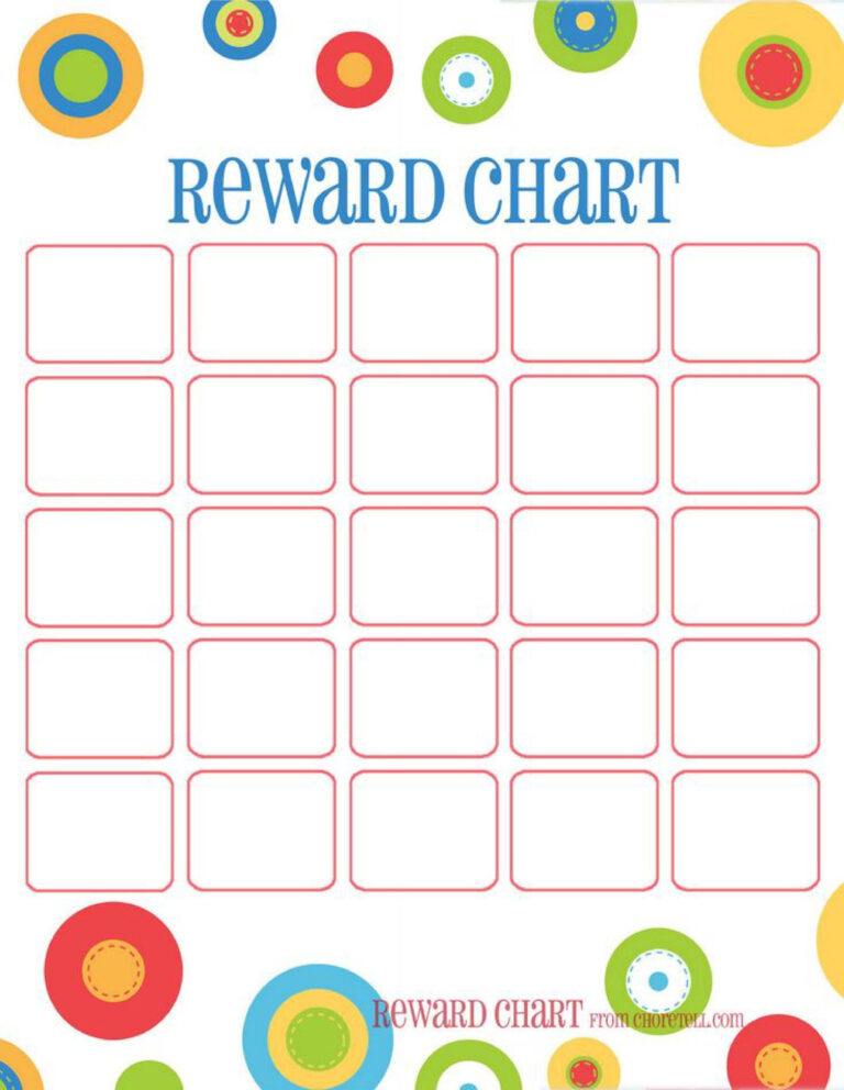 44 Printable Reward Charts For Kids PDF Excel Word