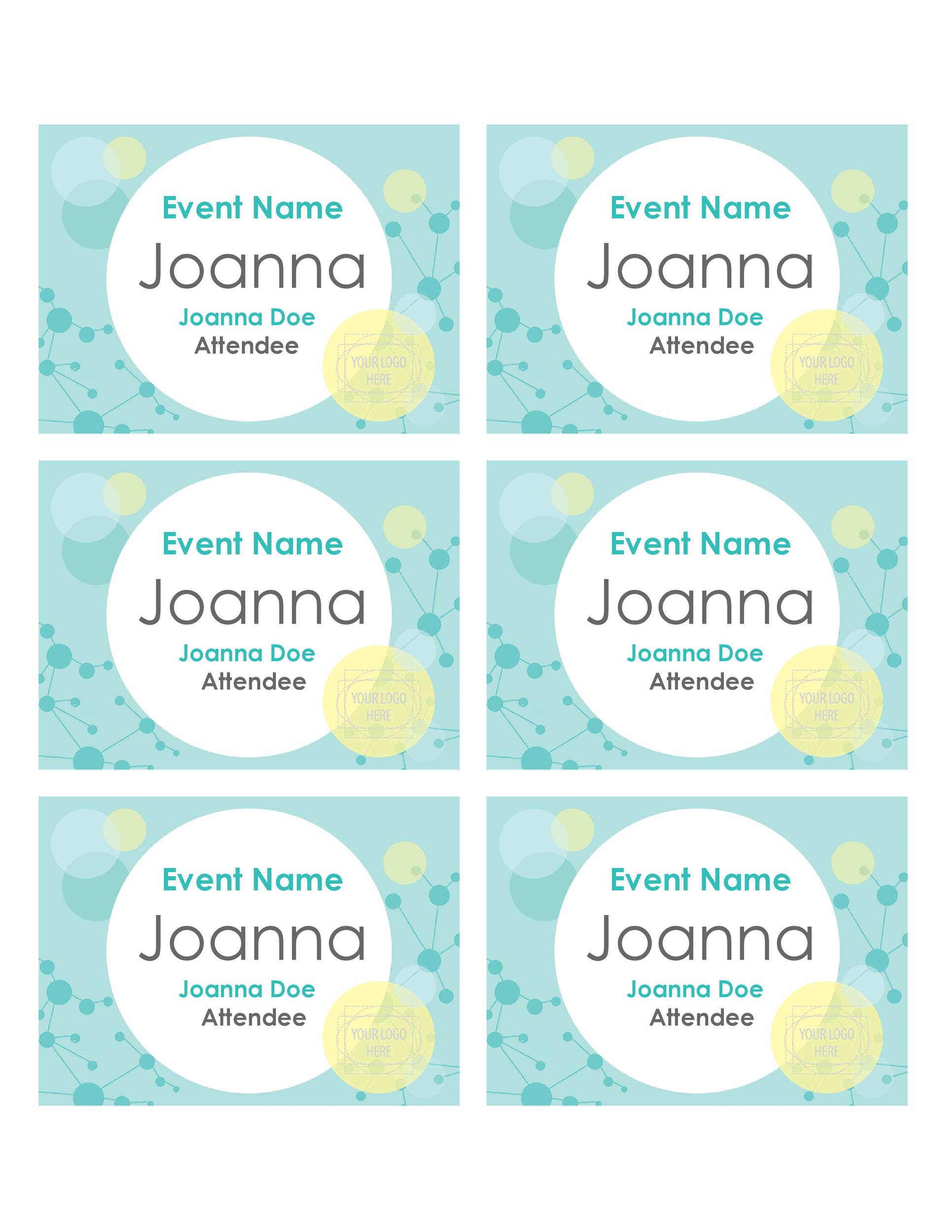 47 Free Name Tag Badge Templates TemplateLab