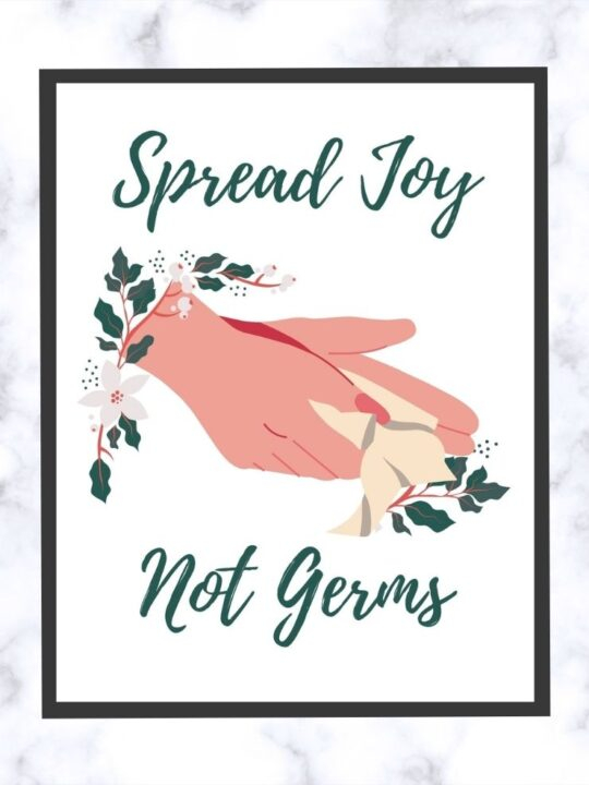 5 Gorgeous Spread Joy Not Germs Free Printables Instant Download 