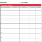 6 Printable Medication List Templates Free Samples Examples Format