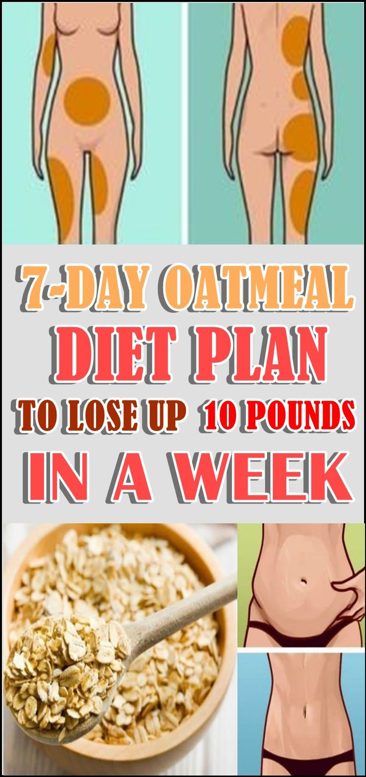 7 DAY OATMEAL DIET PLAN TO LOSE UP 10 POUNDS IN A WEEK Oatmeal Diet 