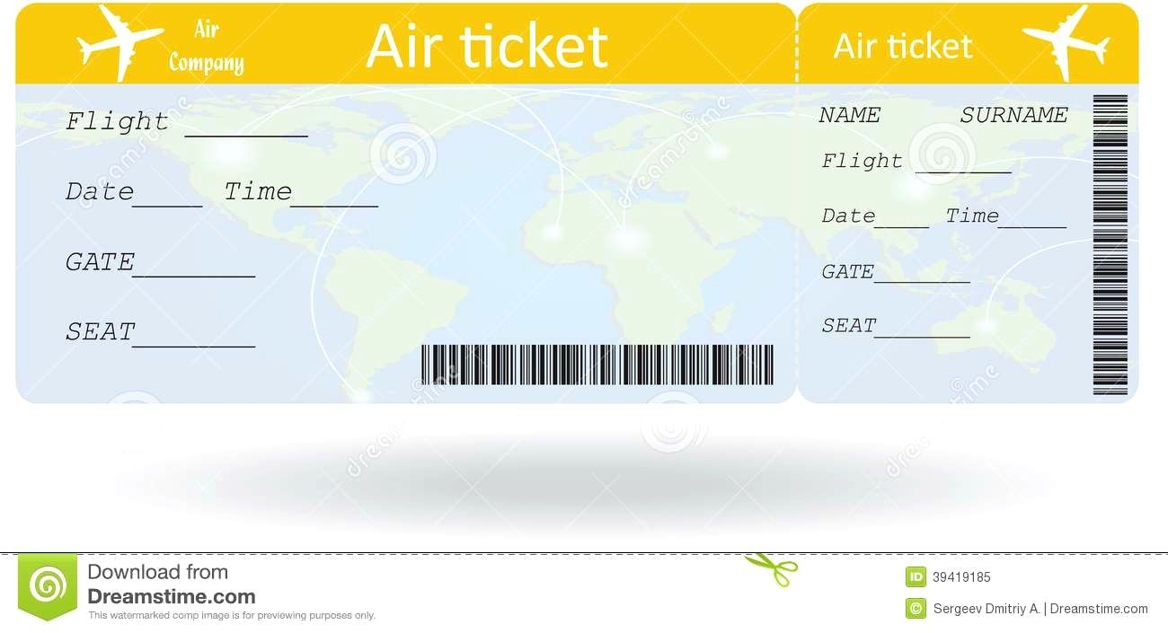 Airline Ticket Templates Template 91 Free Word Excel Pdf Variant Air