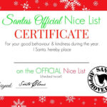 Christmas Nice List Certificate Free Printable Super Busy Mum