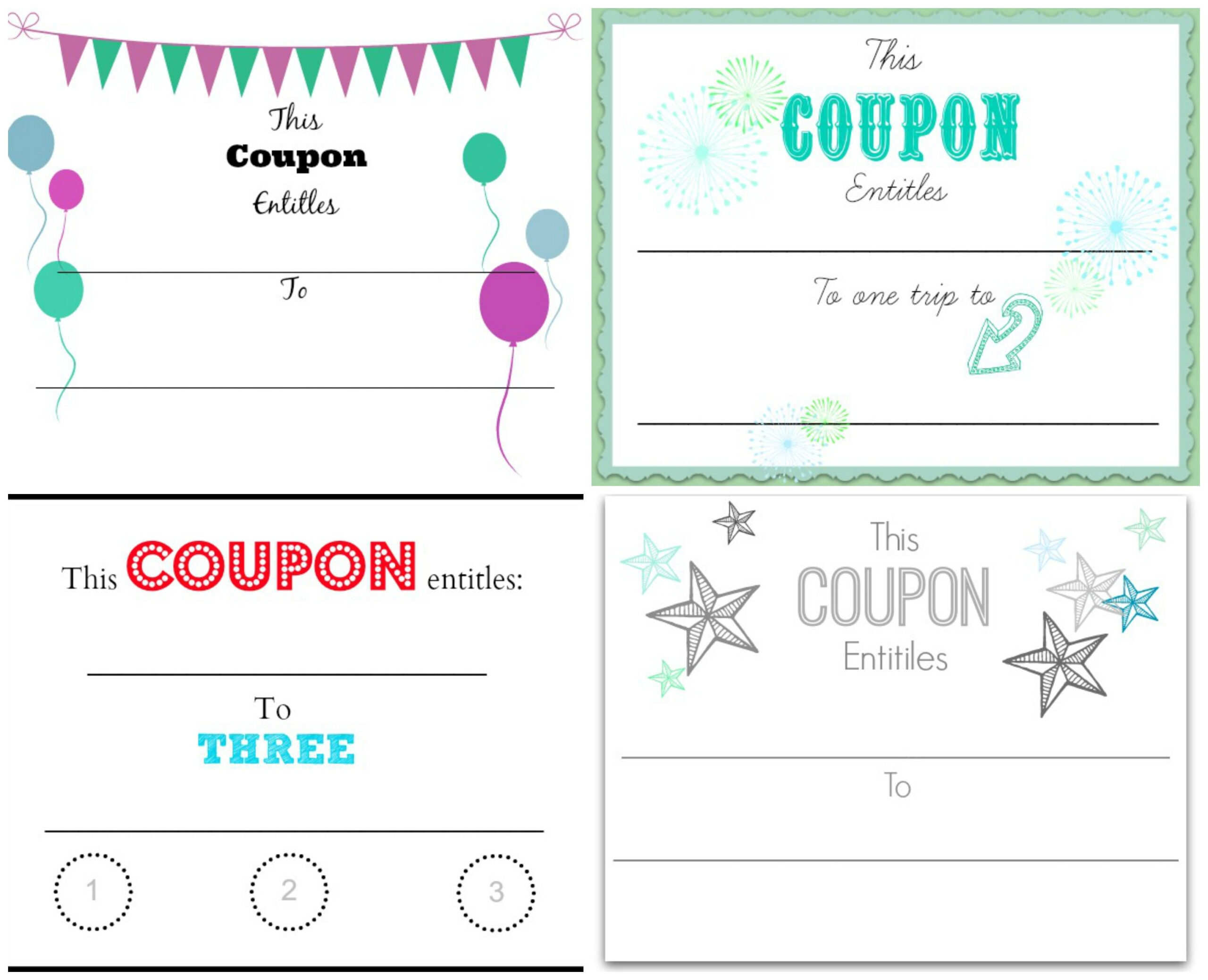 Coupons Coupon Template Templates Printable Free Christmas Coupons