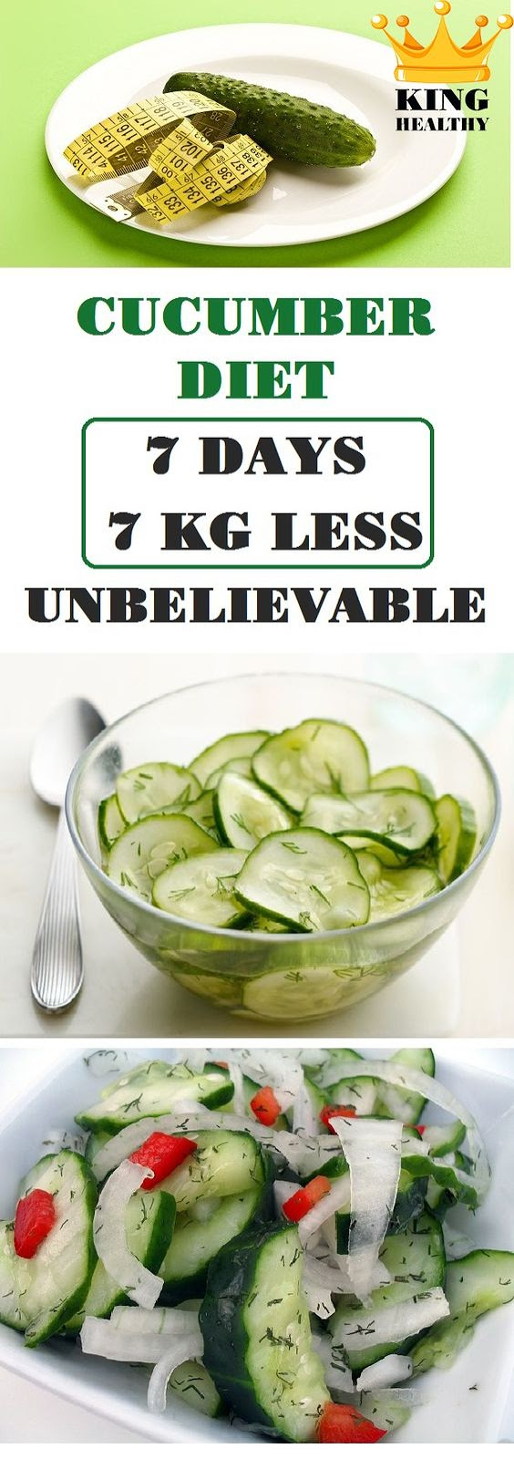 Cucumber Diet 7 Days 7 Kg Less Unbelievable Health Hacks
