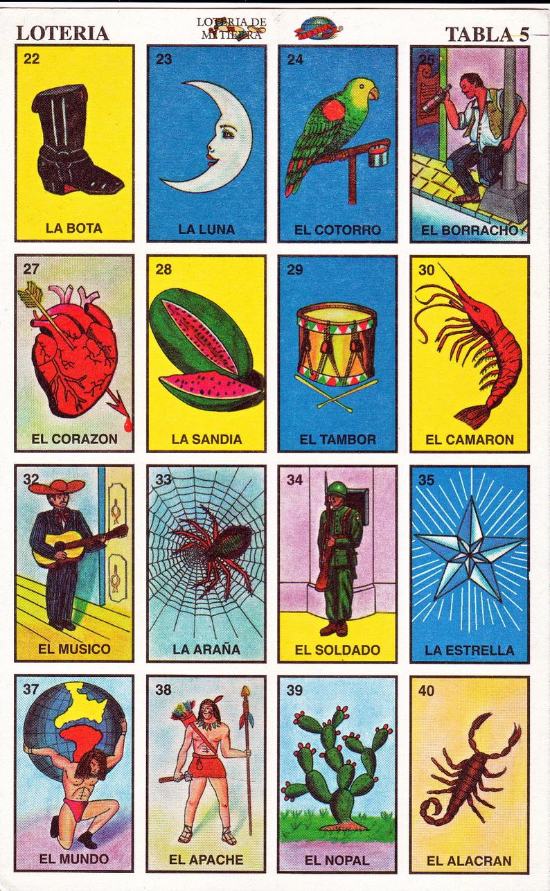 Deck Printable Loteria Cards Pdf