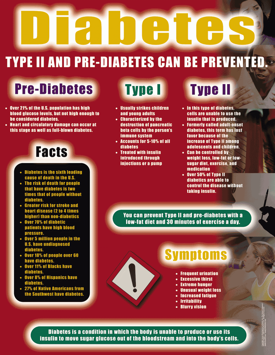 Diabetes Health Issues Poster Handout 451052 19 95 The 