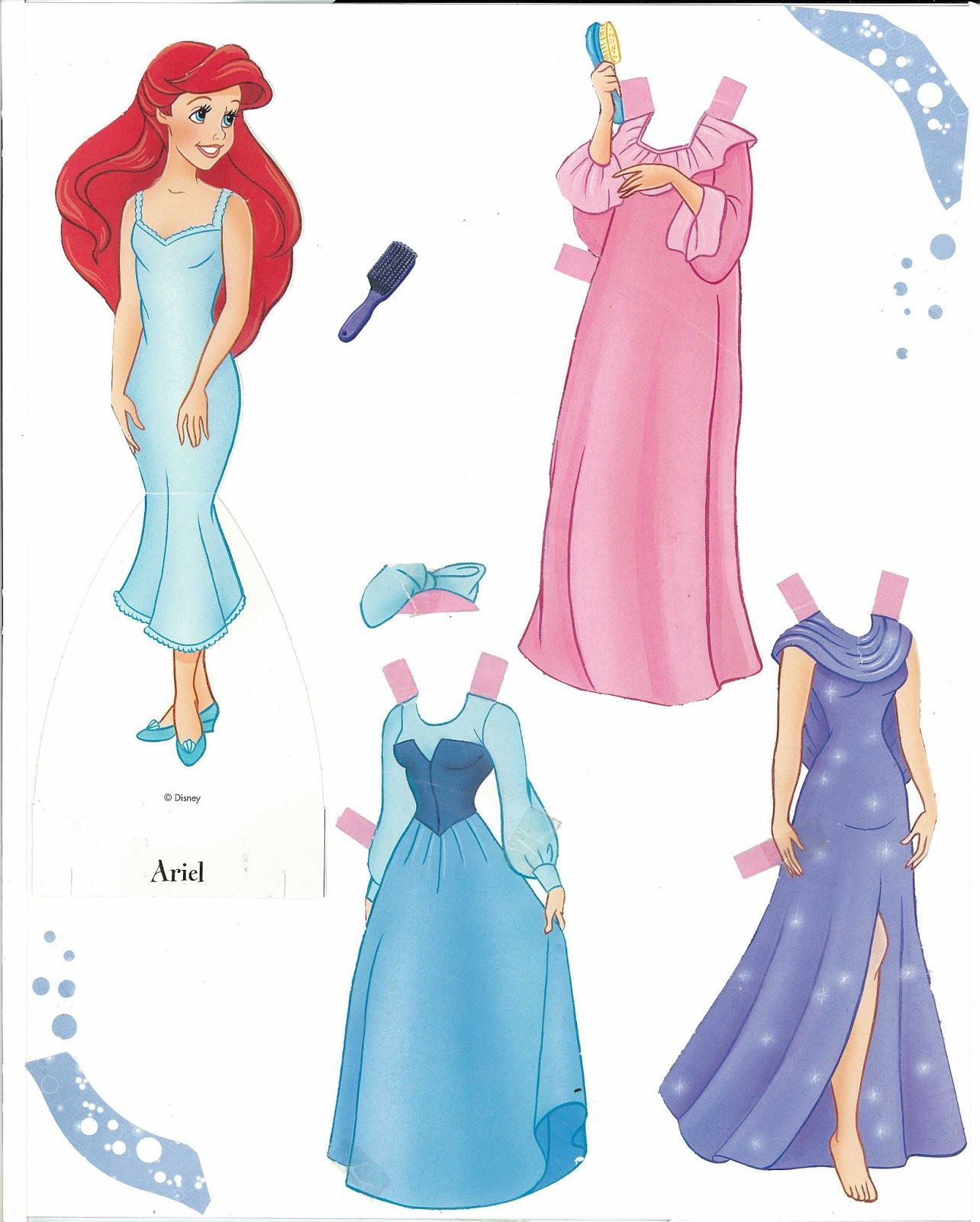 Disney Sets Paper Dolls Clothing Barbie Paper Dolls Disney Paper Dolls