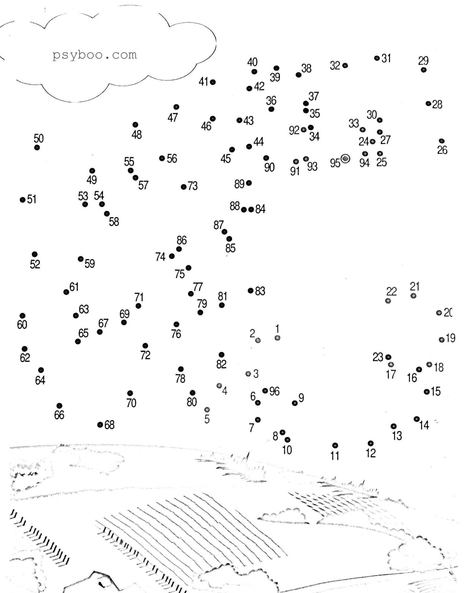 Dot To Dot Puzzles 1 100 For Schoolers Free Printable PDF Download 2020