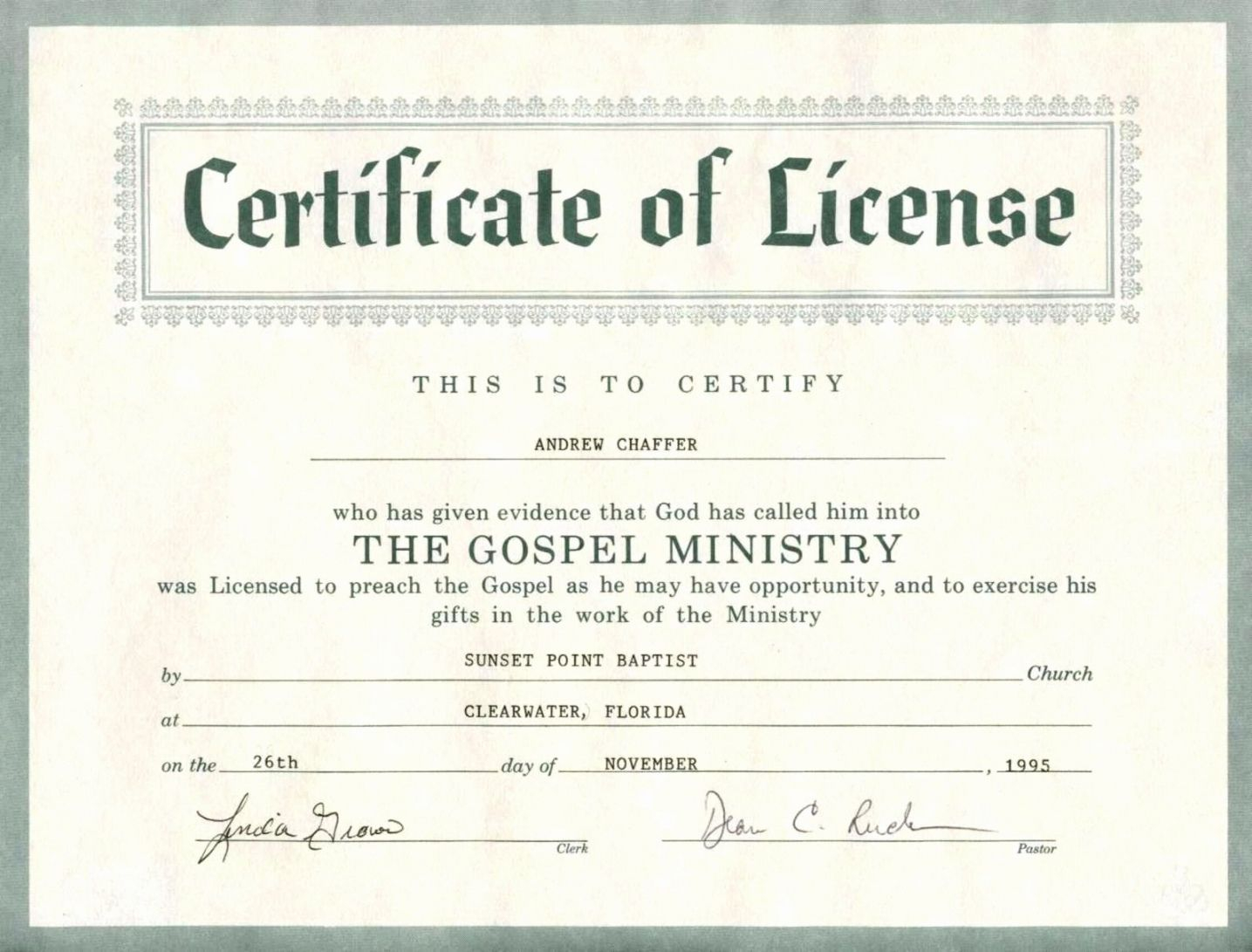 Explore Our Example Of Pastor Ordination Certificate Template