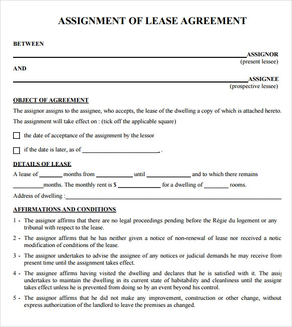 FREE 8 Sample Lease Agreement Templates In PDF MS Word