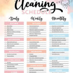 Free Cleaning Schedule Printable Cleaning Checklist Savor Savvy