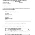 Free Cleaning Service Contract Templates Word PDF