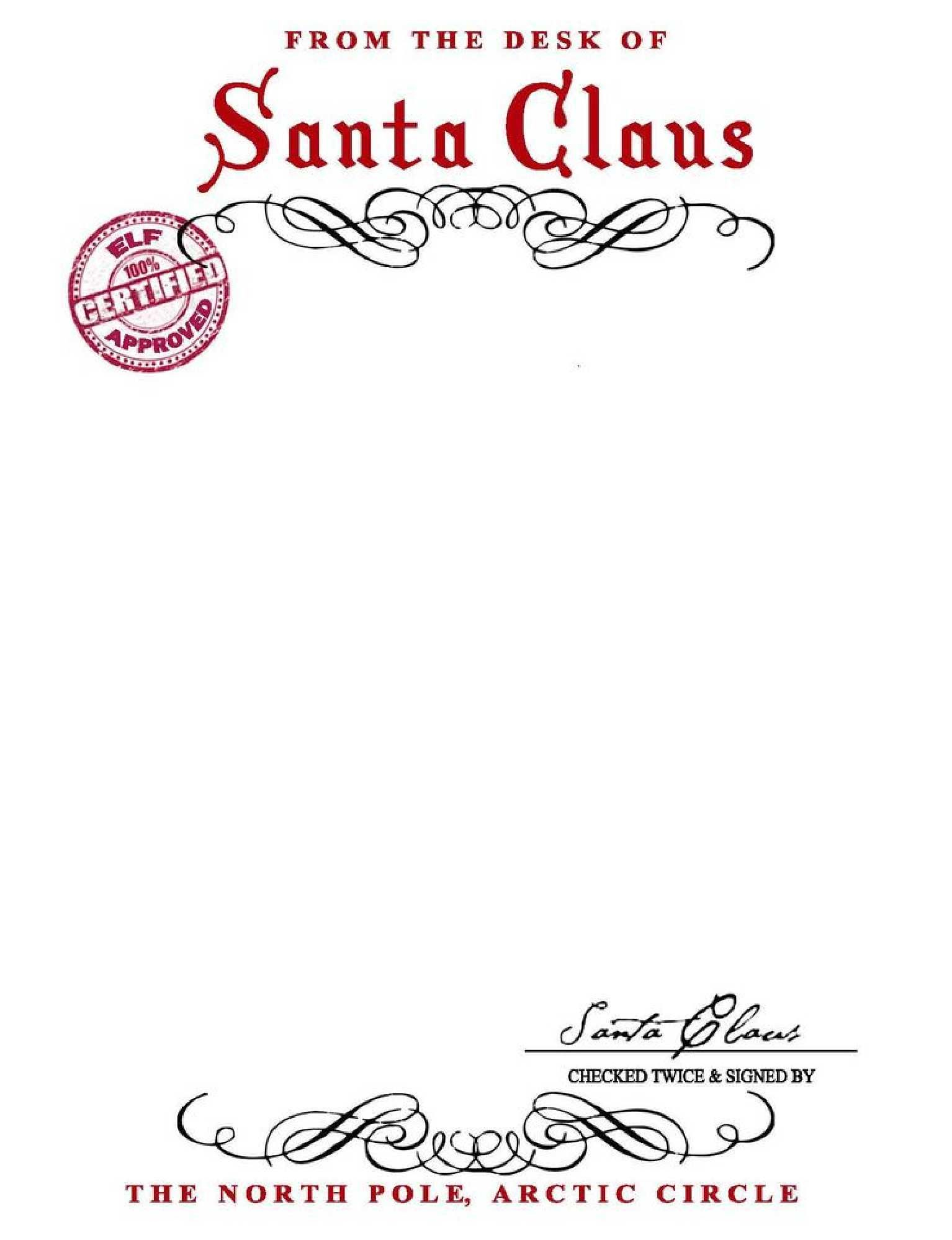 Free From Santa Letter With Santa Signature You Can Save As A PDF And 