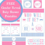 FREE Gender Reveal Baby Shower Party Printables From Printabelle
