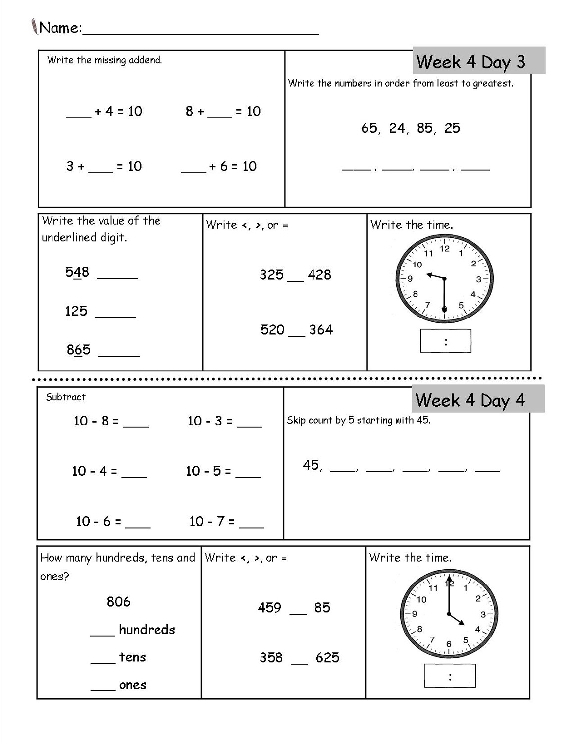 Free Homeschool Worksheets Activity Shelter