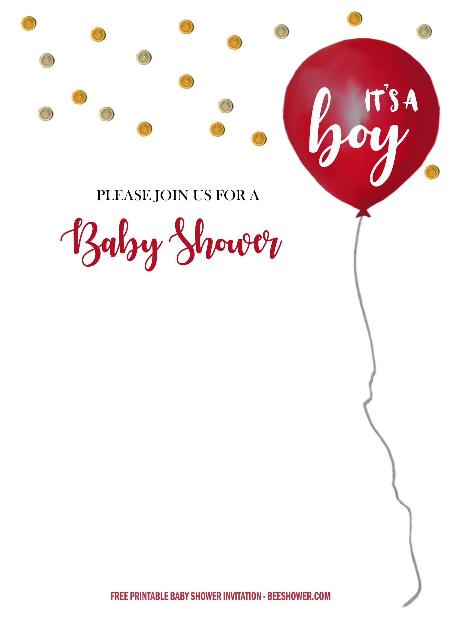 FREE It s A Boy Baby Shower Invitation Templates FREE Printable Baby 