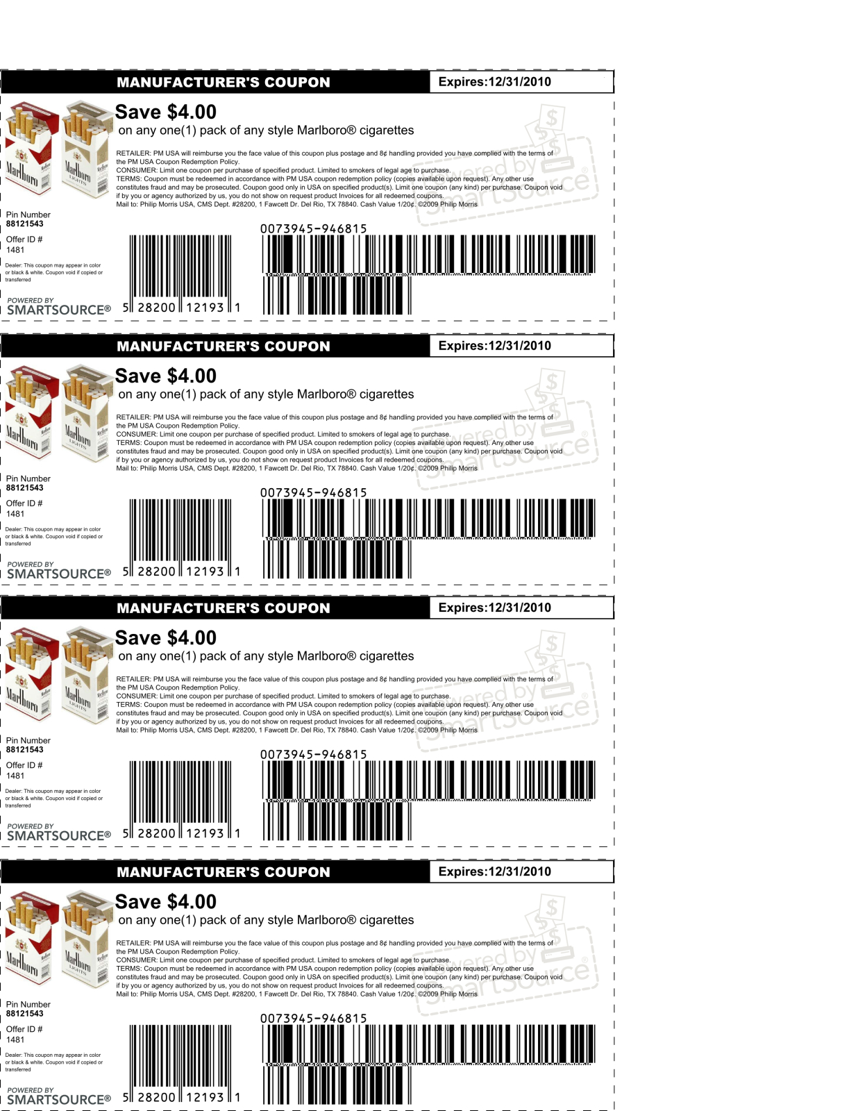 Free Pack Of Cigarettes Printable Coupon Free Printable