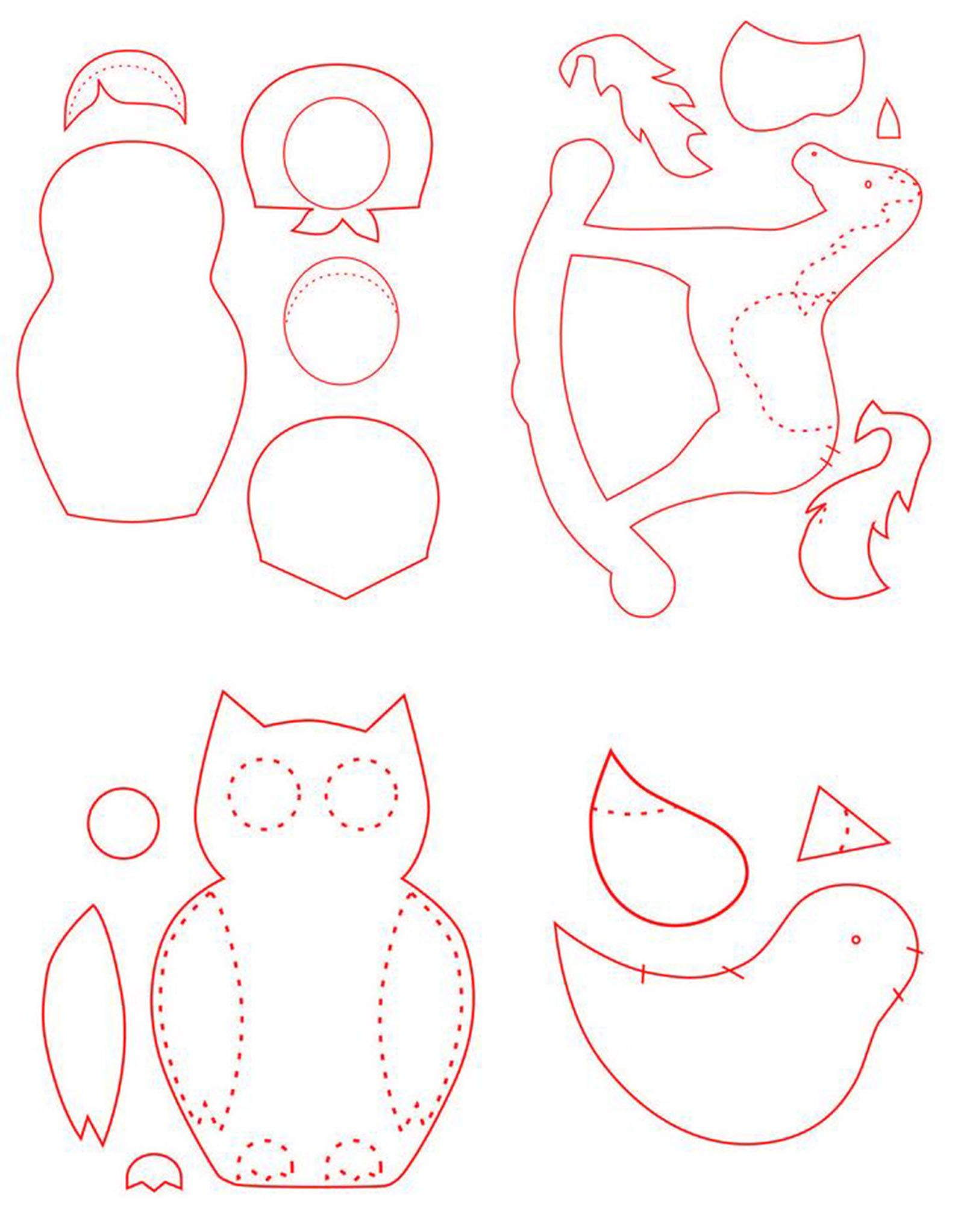 FREE Patterns For Felt Ornaments Felt Crafts Patterns Felt Ornaments 