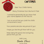 FREE Personalized Printable Letter From Santa To Your Child