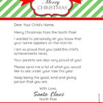 FREE Personalized Printable Letter From Santa To Your Child