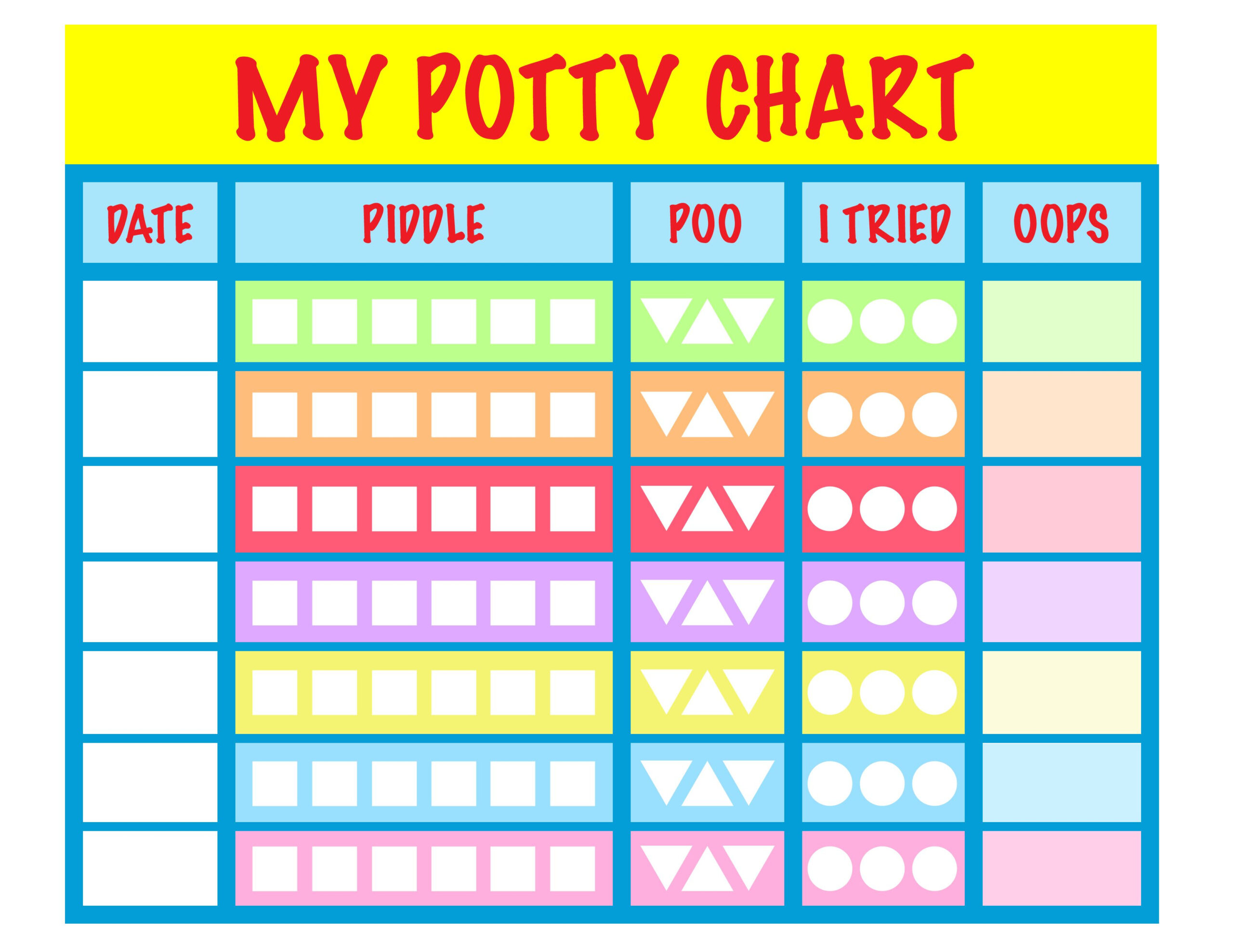 Free Potty Chart Potty Chart Printable Potty Chart Potty Training 