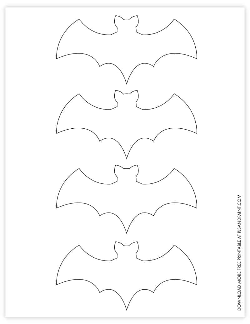 Free Printable Bat Template DIY Halloween Decorations Pjs And Paint