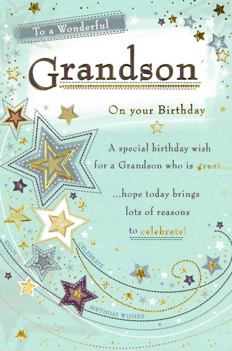 Free Printable Birthday Cards For Grandson FreePrintableTM