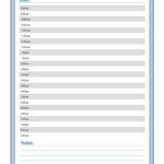 Free Printable Daily Calendar With Time Slots Template Calendar Design