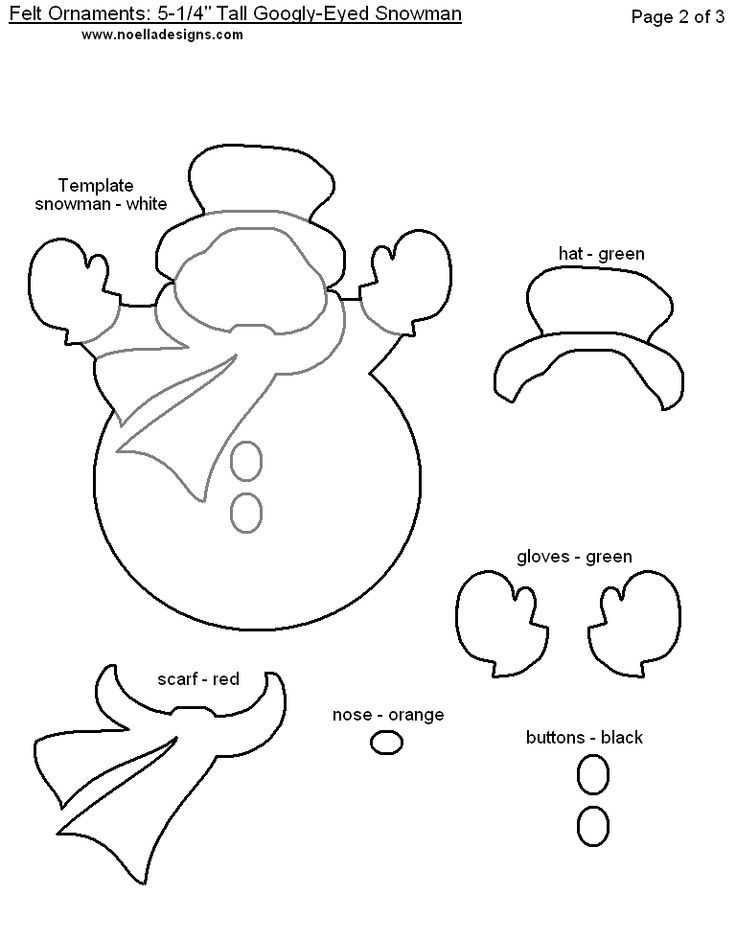 Free Printable Felt Christmas Ornament Patterns With Images 