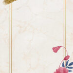 FREE Printable Golden Rectangle Floral Birthday Invitation