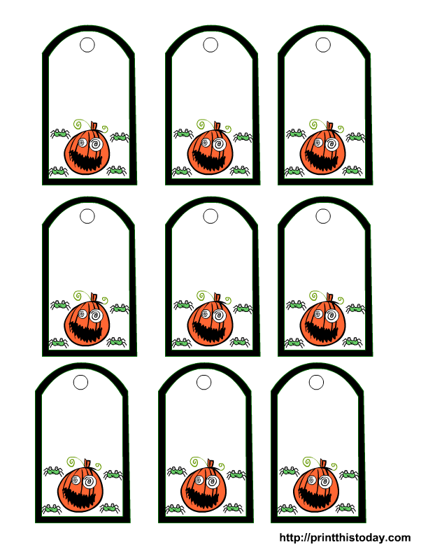 Free Printable Halloween Gift And Favor Tags