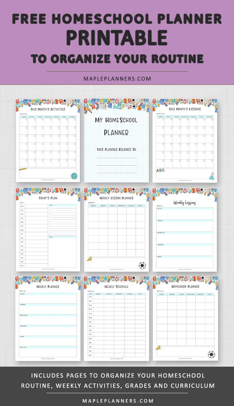 Free Printable Homeschool Planner Best Homeschool Planning Resource 