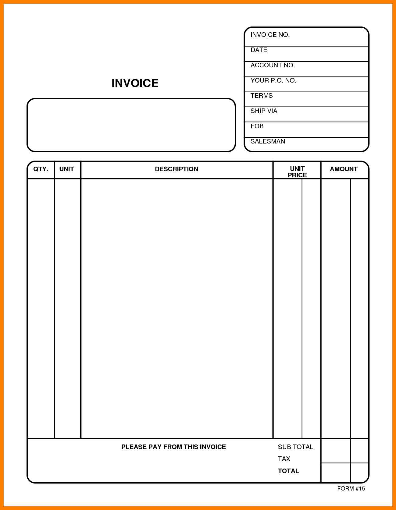Free Printable Invoices Pdf Template Business PSD Excel Word PDF