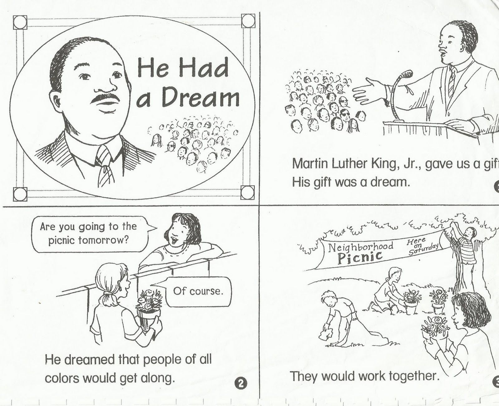 Free Printable Martin Luther King Jr Worksheets For Kindergarten Free