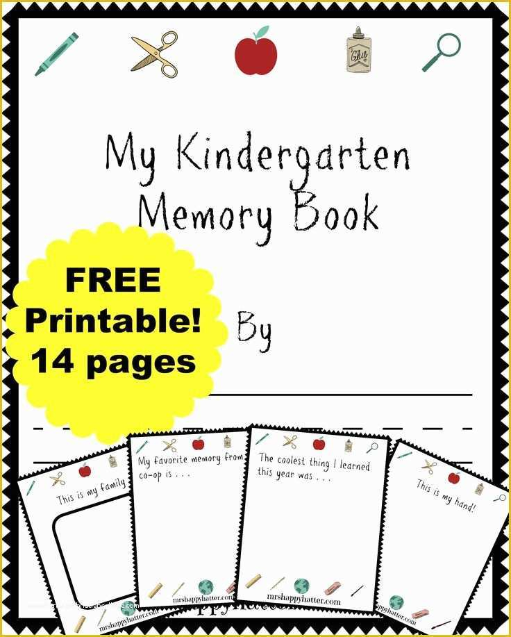 Free Printable Memory Book Templates Of End Of The Year Memory Book 