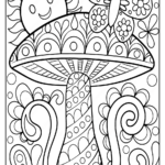 Free Printable Mushroom Adult Coloring Page