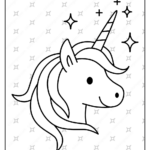 Free Printable Sparkling Unicorn Pdf Coloring Page Free Printable