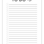 Free Printable To Do Checklist Template Paper Trail Design