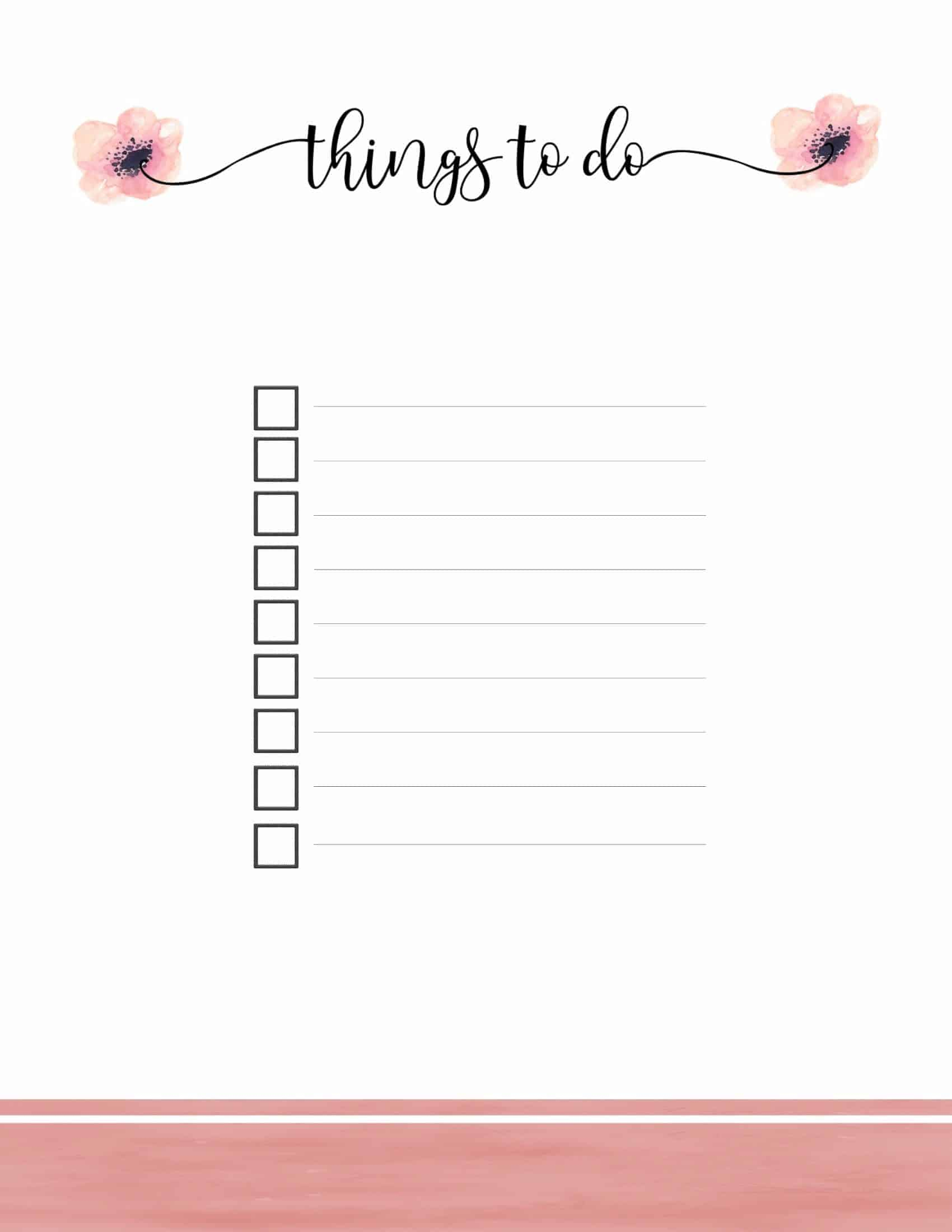 FREE Printable To Do List Print Or Use Online Access From Anywhere