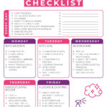 Free Printable Weekly Cleaning Checklist The Holy Mess