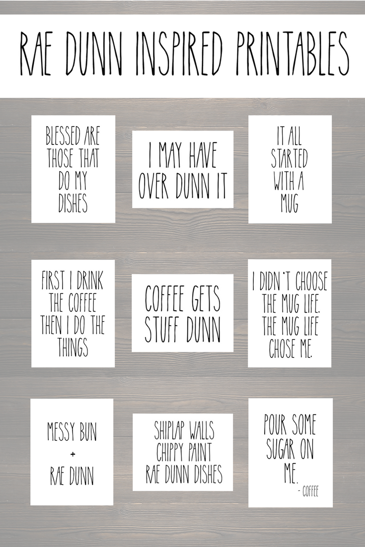 Free Rae Dunn Inspired Printables The Organized Dream