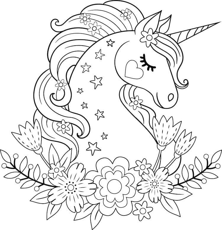 Free Unicorn Coloring Pages To Download PDF VerbNow