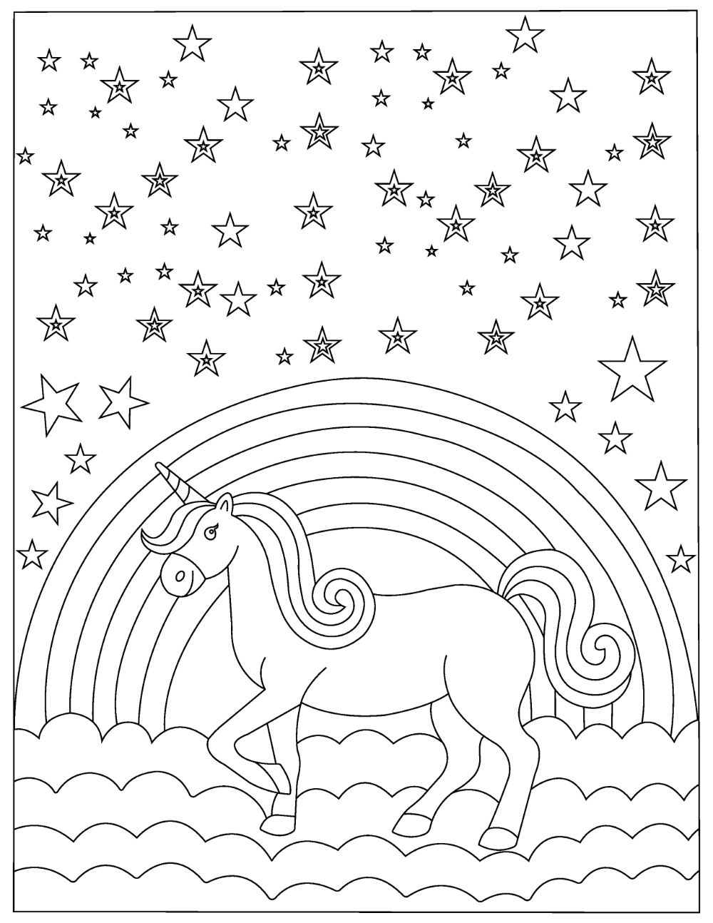 Free Unicorn Coloring Pages To Download Printable PDF VerbNow