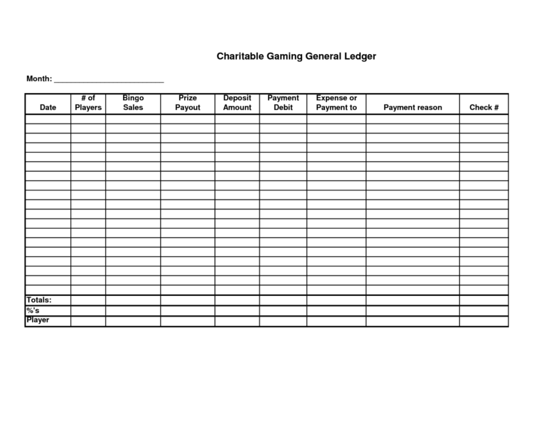 General Ledger Sample Pdf Payment Letter