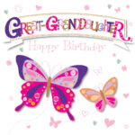 Great Granddaughter Happy Birthday Greeting Card Cards Love Kates