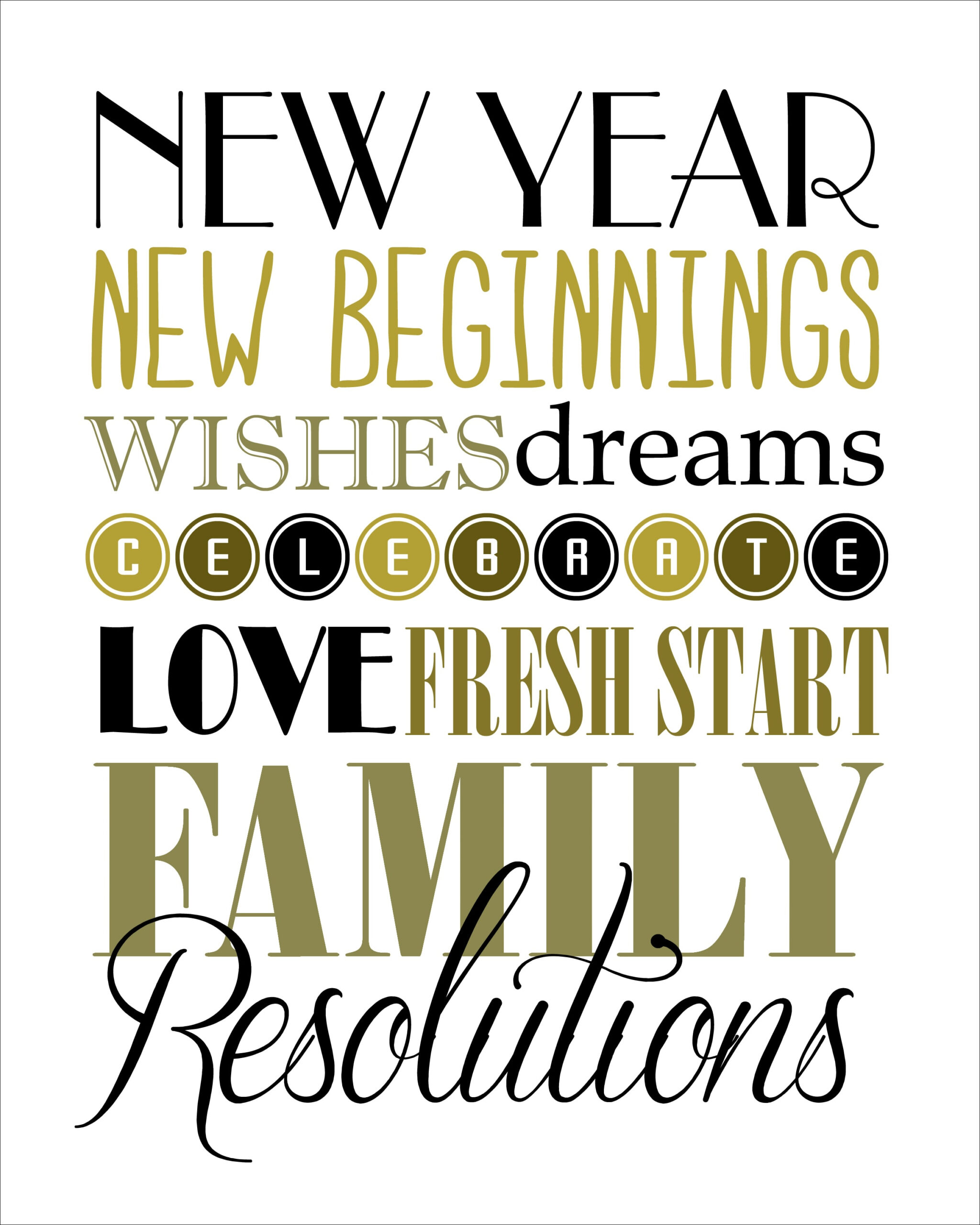 Happy New Year and Free Printable How To Nest For Less